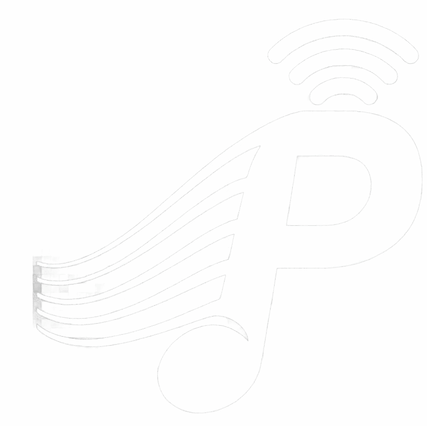 logo portée digitale en blanc uni